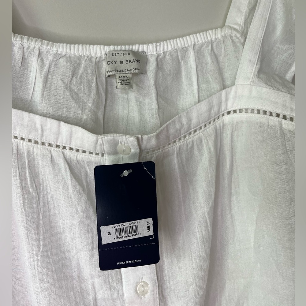 White Ruffled Women's Top - Picture 4 of 7